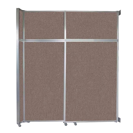 Versare Operable Wall Sliding Room Divider 6'10" x 8'5-1/4" Latte Fabric 1072213